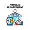 Medical appointment icon vector illustration