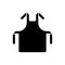 Medical apron black glyph icon