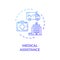 Medical assistance concept icon