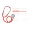 Medical Background with realistic stethoscope symbol