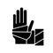 Medical bandage black glyph icon