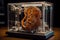 Medical bio 3d printer prints human internal organ, for transplantation, AI Generated