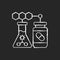 Medical biotechnology chalk white icon on black background