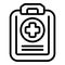 Medical board icon outline vector. Cardiac patient