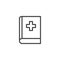 Medical book outline icon