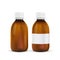Medical bottle. Brown glass container