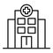 Medical building icon, outline style