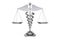 Medical Caduceus Symbol as Scales. 3d Rendering