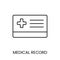 Medical card line icon vector for diabetes education materials