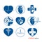 Medical cardio icon set vector illustration