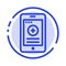 Medical, Cell, Phone, Hospital Blue Dotted Line Line Icon