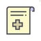 Medical certificate vector icon