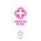 Medical chat logo Health chat emblem. Online medical consultation icon Chat button as a medical cross.