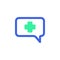 Medical chat message icon vector