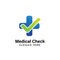 medical check logo template. health logo template design