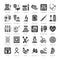 Medical check up, flat glyph icons. Health diagnostics equipment - mri, tomography, glucometer, stethoscope, blood