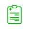 medical, checklist , green report icon