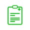 medical, checklist , green report icon