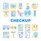 Medical Checkup Health Collection Icons Set Vector