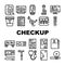 Medical Checkup Health Collection Icons Set Vector