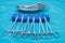 Medical clamp instruments blue toned