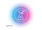 Medical cleaning line icon. Antiseptic spray sign. Gradient blur button. Vector