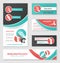 Medical clinic banner, card, flyer template design