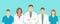 Medical clinic doctors team vector flat illustration