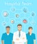 Medical clinic staff doctor and nurses infographics element