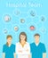 Medical clinic staff doctor and nurses infographics element