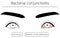 Medical Clipart, Line Drawing Illustration of Eye Disease and Bacterial conjunctivitis