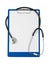 Medical clipboard and stethoscope