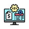 medical coding billing color icon vector illustration