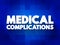 Medical Complications text quote, concept background