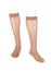 Medical Compression Stockings for varicose veins and venouse therapy. Compression Hosiery.  Sock for sports isolated on white
