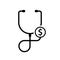 Medical cost glyph icon
