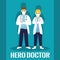 Medical couple doctor heroe