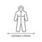 Medical coveralls linear icon