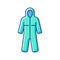 Medical coveralls RGB color icon