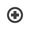 Medical cross emblem icon vector