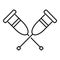 Medical crutches icon, outline style