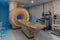 Medical CT or MRI Scan in the modern hospital laboratory. Interior of radiography department. Technologically advanced