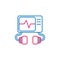Medical, defibrillator colored icon. Element of medicine illustration. Signs and symbols icon can be used for web, logo, mobile
