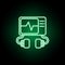 Medical, defibrillator icon in neon style. Element of medicine illustration. Signs and symbols icon can be used for web, logo,