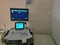 Medical diagnostic equipment. Ultrasound diagnostic device. Medicine. The screen is blue. Survey. Copy space