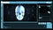Medical digital interface showing skull