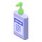 Medical dispenser antiseptic icon, isometric style