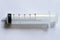 Medical disposable syringe 50ml on white background