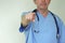 Medical doctor concept doctor pointing