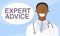 Medical doctor gives expert advice. Flat design